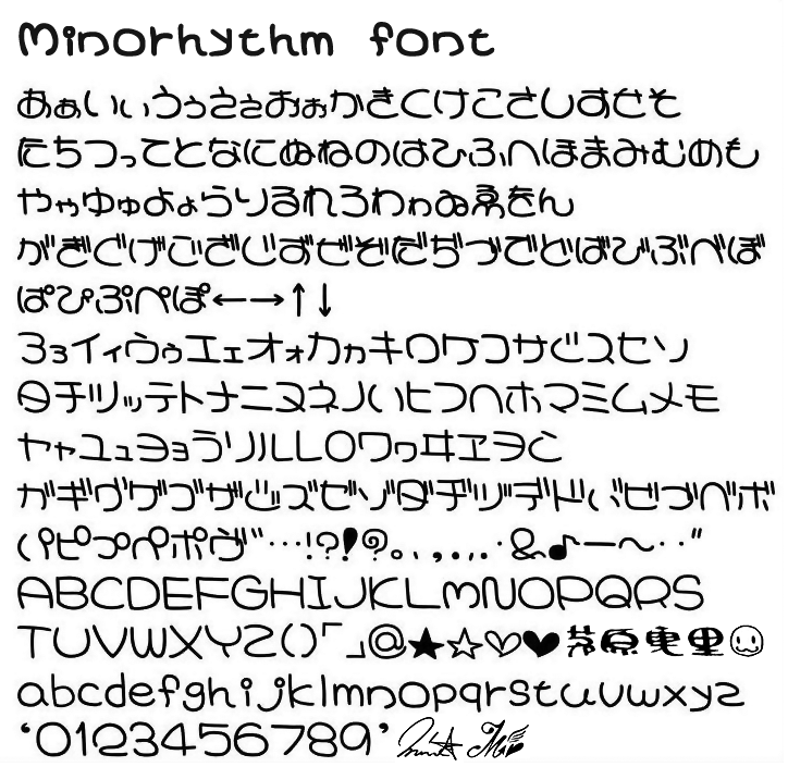 Minorhythm font