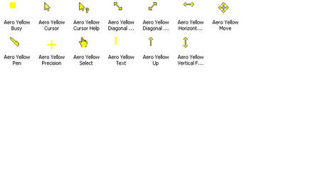 Aero Yellow Cursor Pack