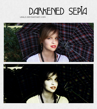 darkened sepia