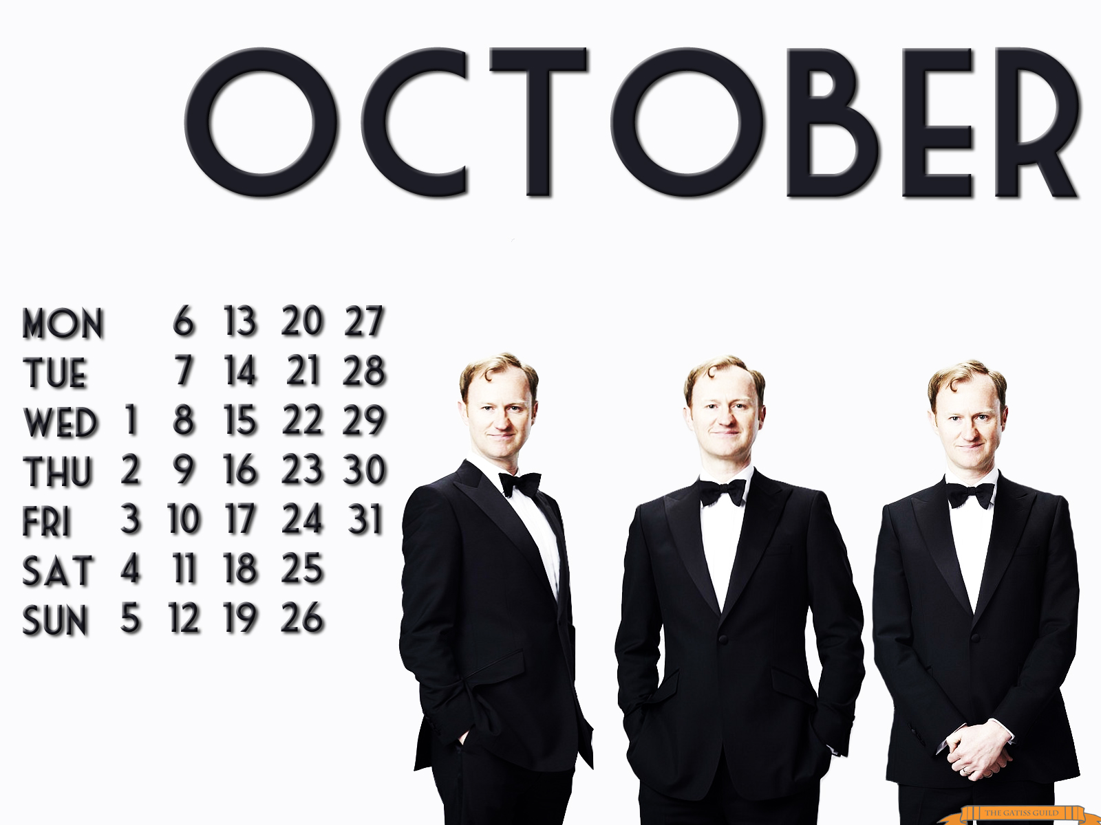 The Gatiss Guild 2014 Desktop Calendar - October