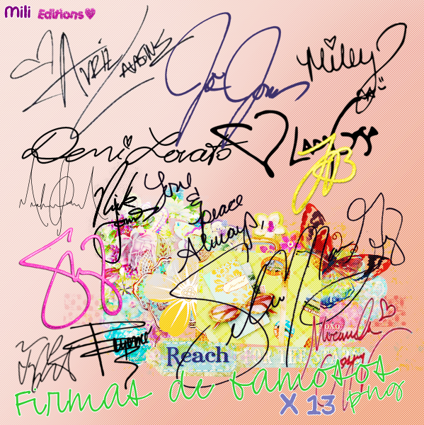 Firmas de famosos png