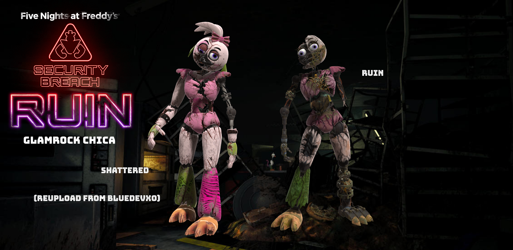 MMD Fnaf SB Ruin:Ruin Glamrock Chica + Download by