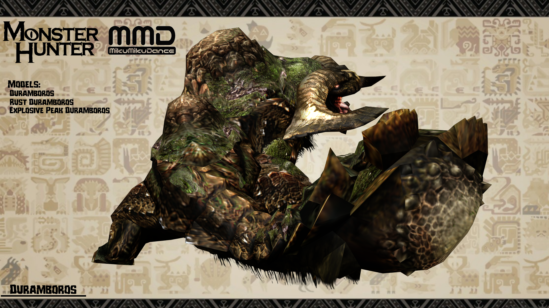 MMD Monster Hunter:Duramboros + Download by Francoraptor2018 on DeviantArt, image size:1920x1080