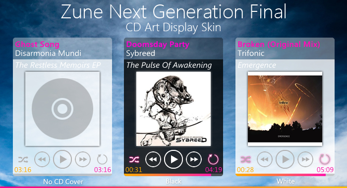 Zune Next Gen CD Art Display