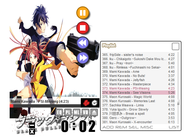 Enju and Rentaro Skin Winamp