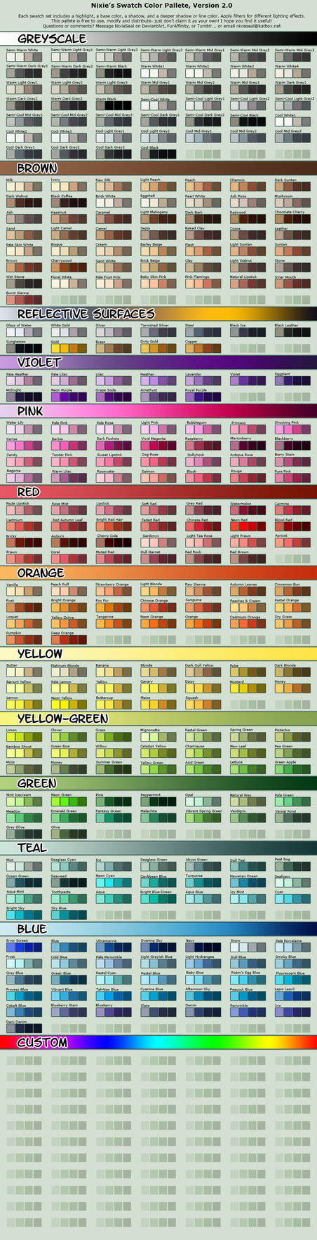 Vibrant Cell Shading Swatch by Deserthawk129 on DeviantArt