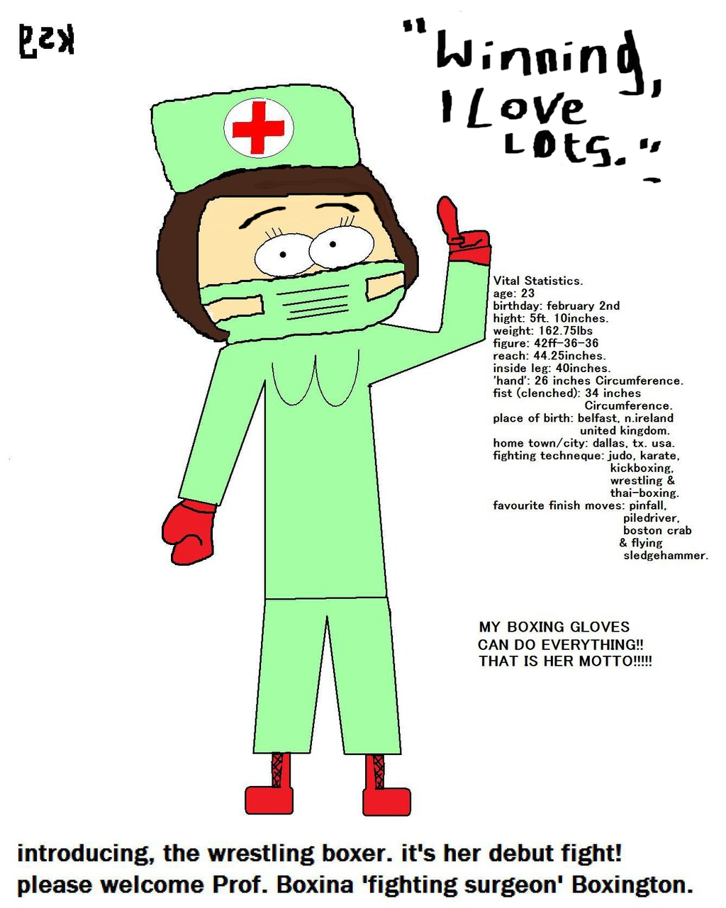 boxing surgeon boxina loves winning by boxingcleverksg123 on DeviantArt