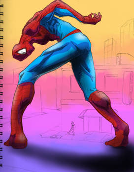 Colored Giant Spiderman