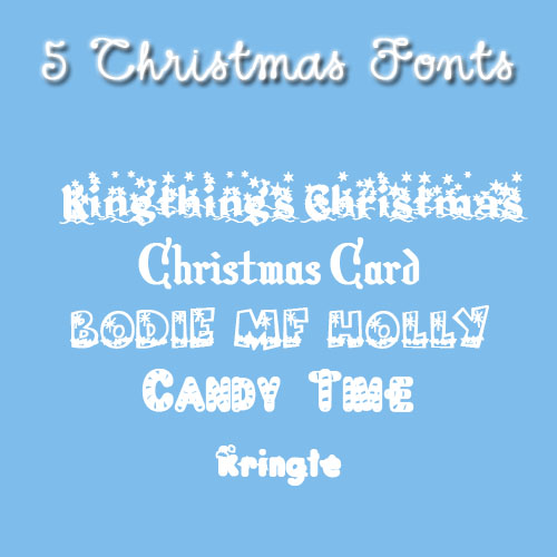 5 christmas font