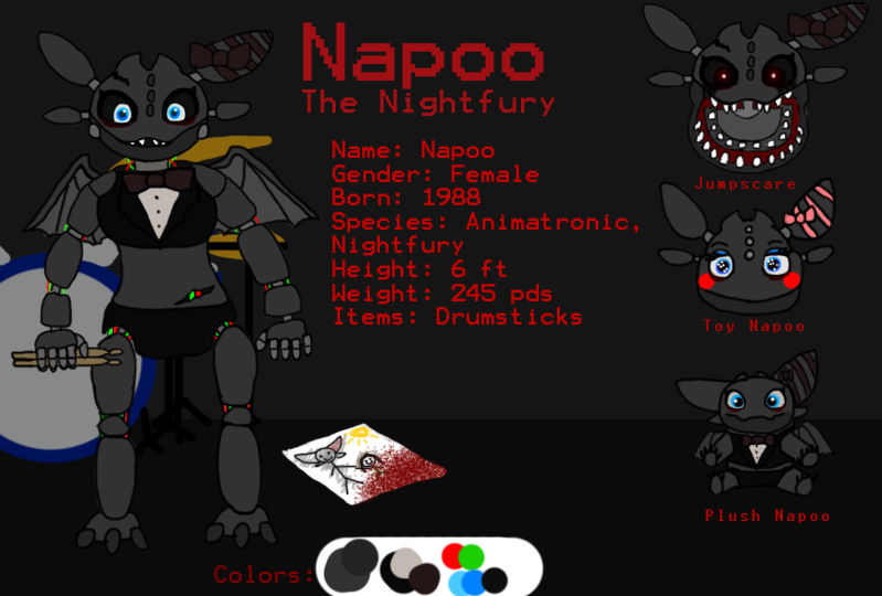 Fnaf Napoo The Nightfury Ref By Greeninsanity On Deviantart