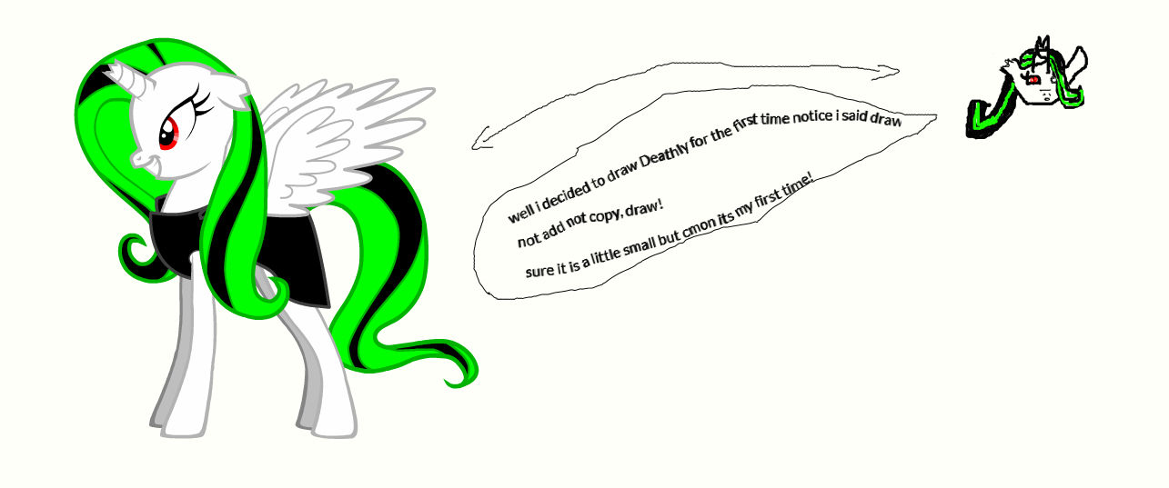 MLP my first time drawing deathly by dellacord on DeviantArt