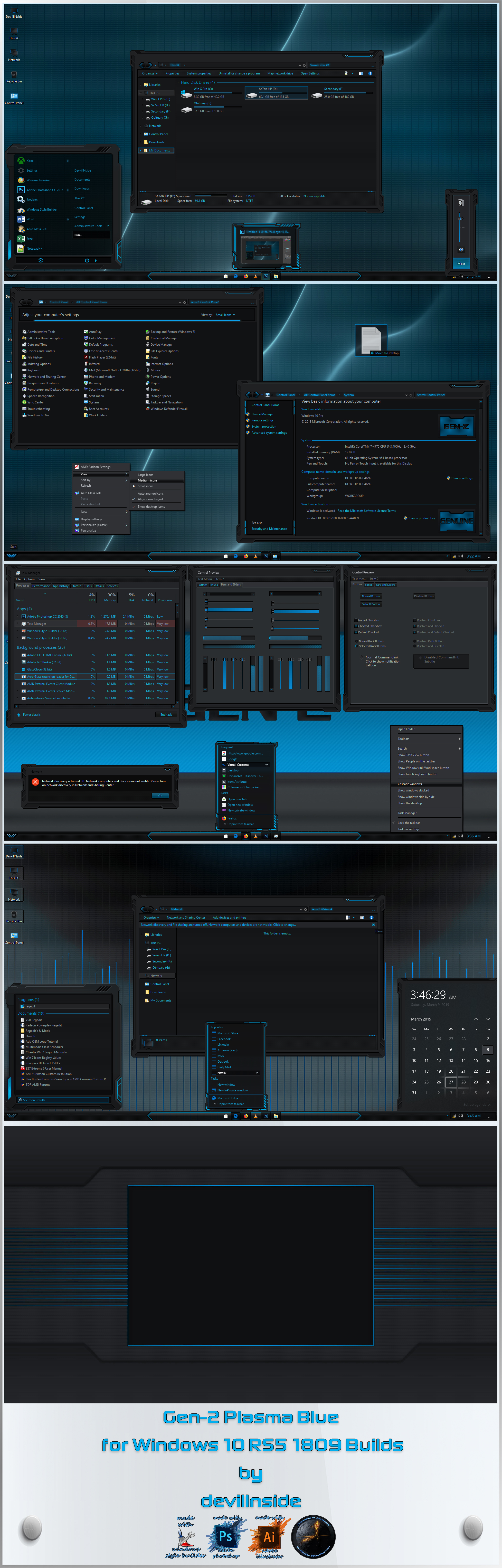 Gen-2: Plasma Blue Windows 10 Edition by devillnside