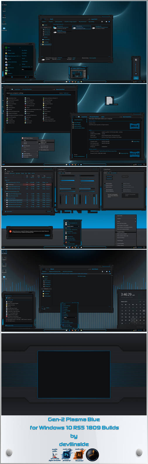Gen-2: Plasma Blue Windows 10 Edition by devillnside