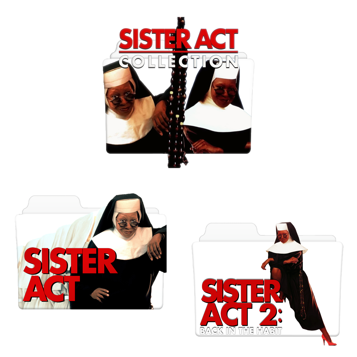 Sister Act 1 + 2 Folder Icon Set by Dirt290x on DeviantArt