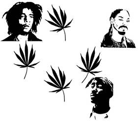 Marley Snoop Tupac vector