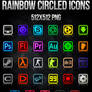 Rainbow Circled Icons (with reflection)