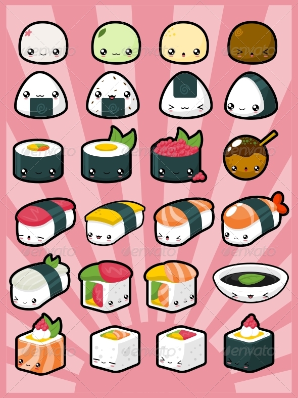 Iconos comida japonesa :)