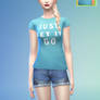 Elsa Just Let It Go Shirt (Sims 4 mod)