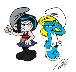 Vexy And  Smurfette whit New Haircut!!!