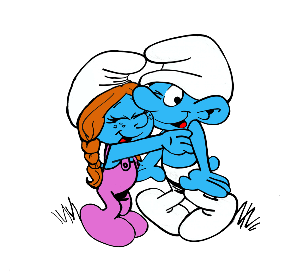 Sasette And Clumsy Smurf by Wiccatwolf on DeviantArt