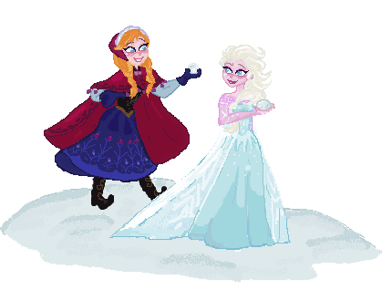 Anna And Elsa Pixel