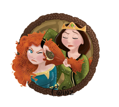 Merida and Elinor on Disney-PIXAR-BRAVE - DeviantArt