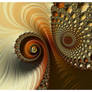 Rust Colored Yin Yang Fractal FRAX