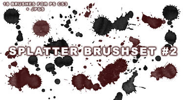 18 Splatter Brushes for PS CS3