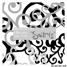 Swirl Brush Set 01 by wickedjess