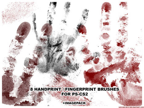 8 Handprint Brushes for PS CS2