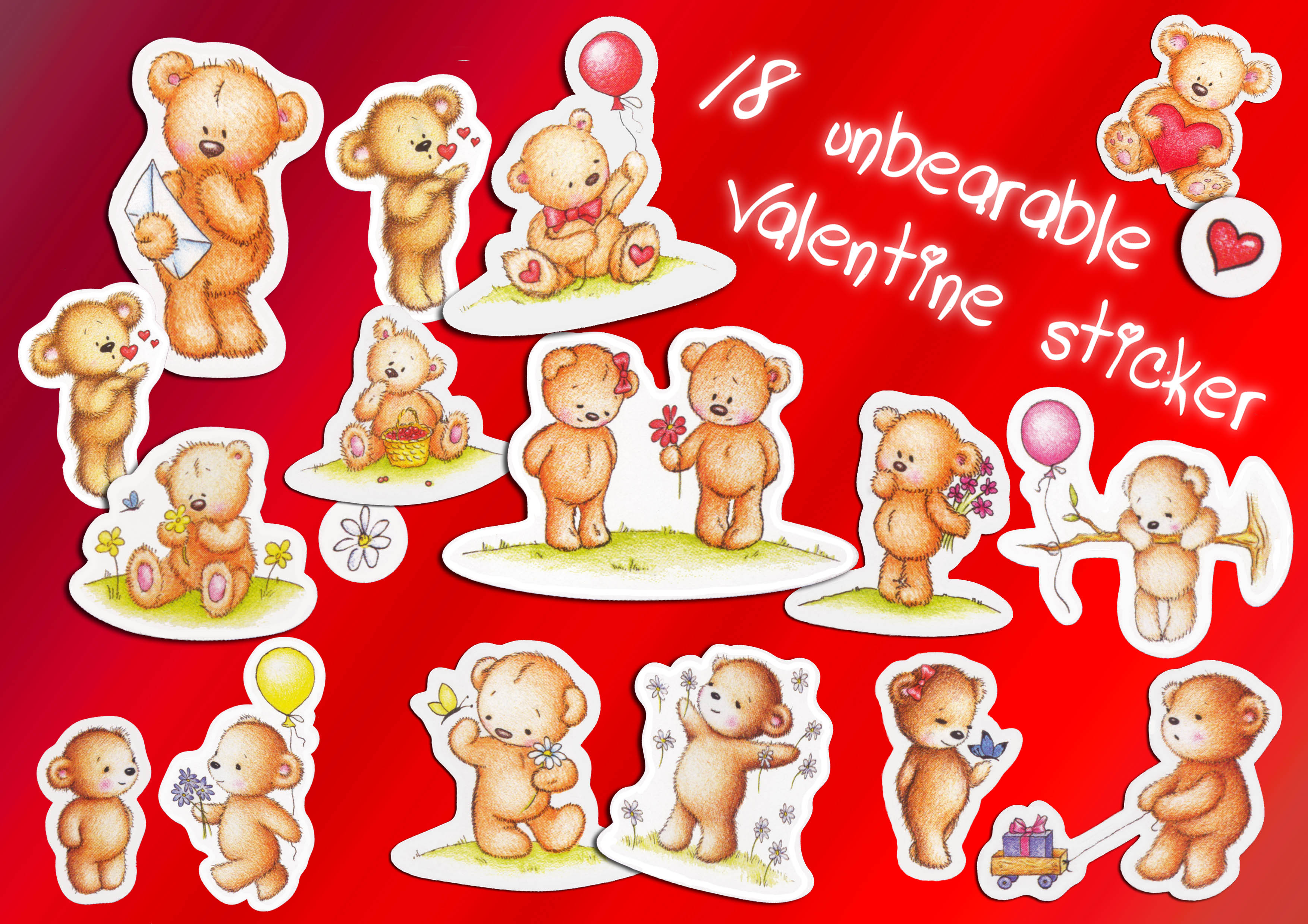 18 'unbearable' Valentine Stickers