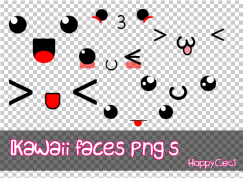 Kawaii 4 caras png. by rochiedtions on DeviantArt