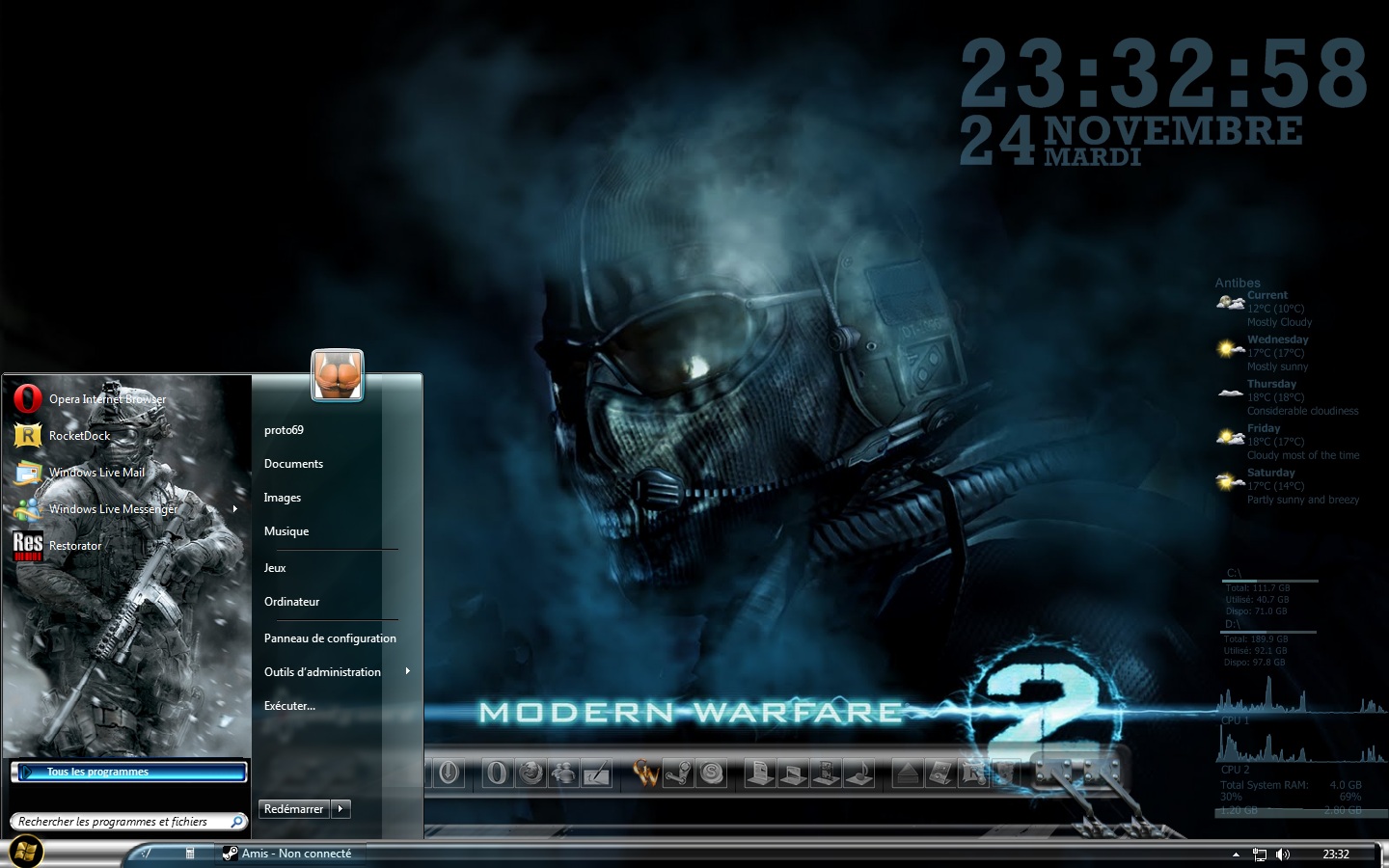 theme cod mw2 for win7