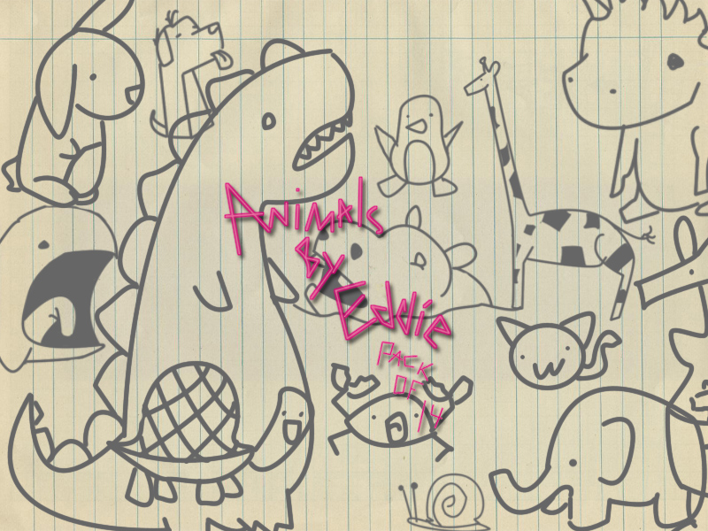 Doodle animals by Eddie