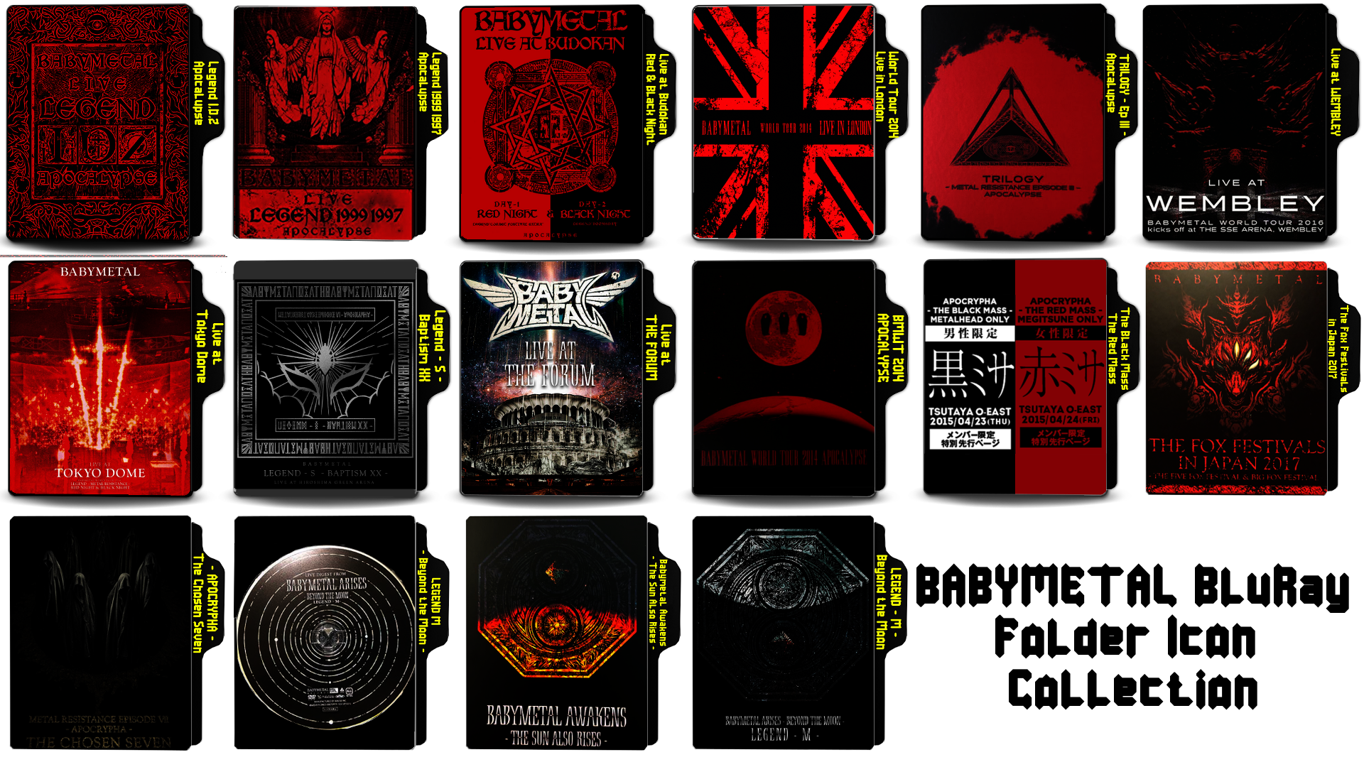 Babymetal Blu Ray Folder Icon Collection Vol. 1 by lonewolfsg on