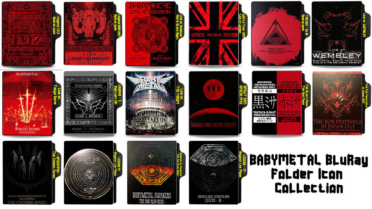Babymetal Blu Ray Folder Icon Collection Vol. 1 by lonewolfsg on 