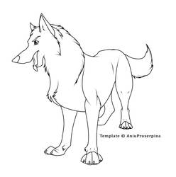 Wolf lineart