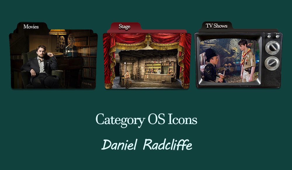 Daniel Radcliffe Categories Folder Icons by marcielucas on DeviantArt