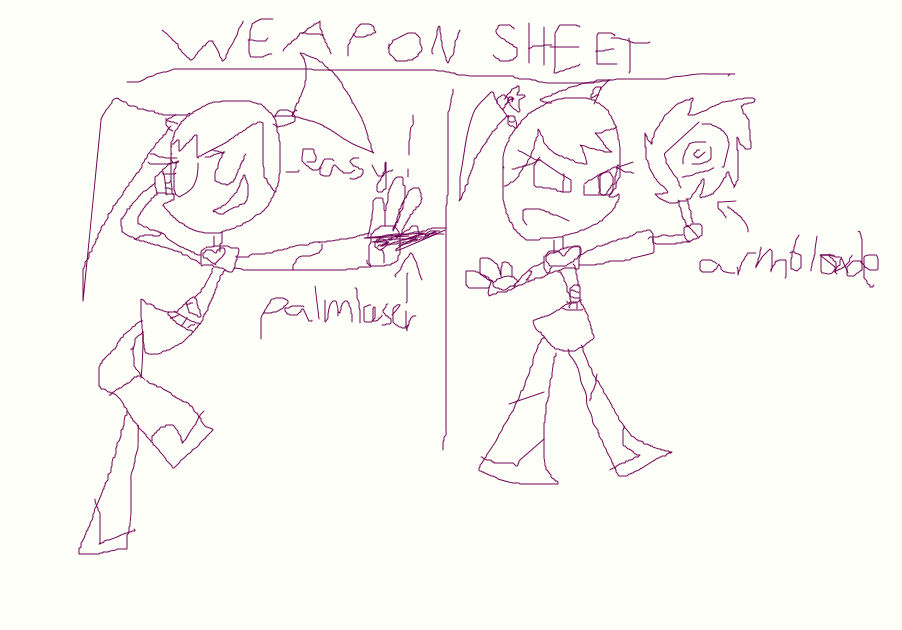 my weapon sheet by 1nvader-M1L4 on DeviantArt