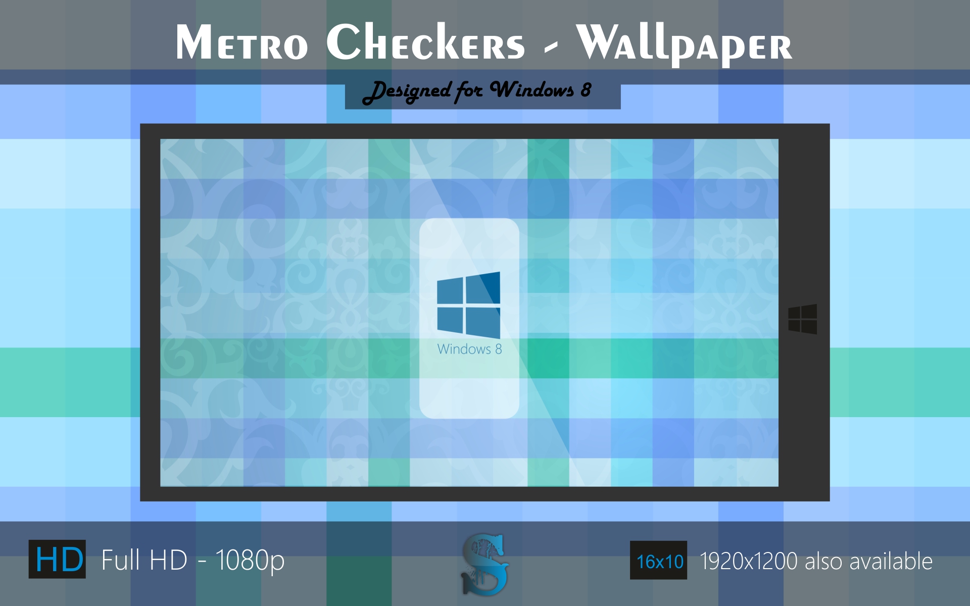 Metro Checkers - Windows 8 Wallpaper