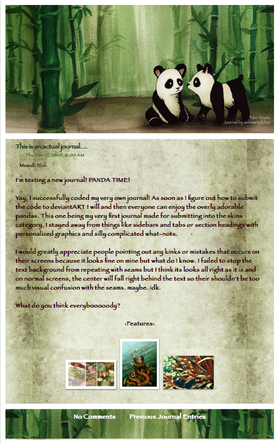 panda journal...