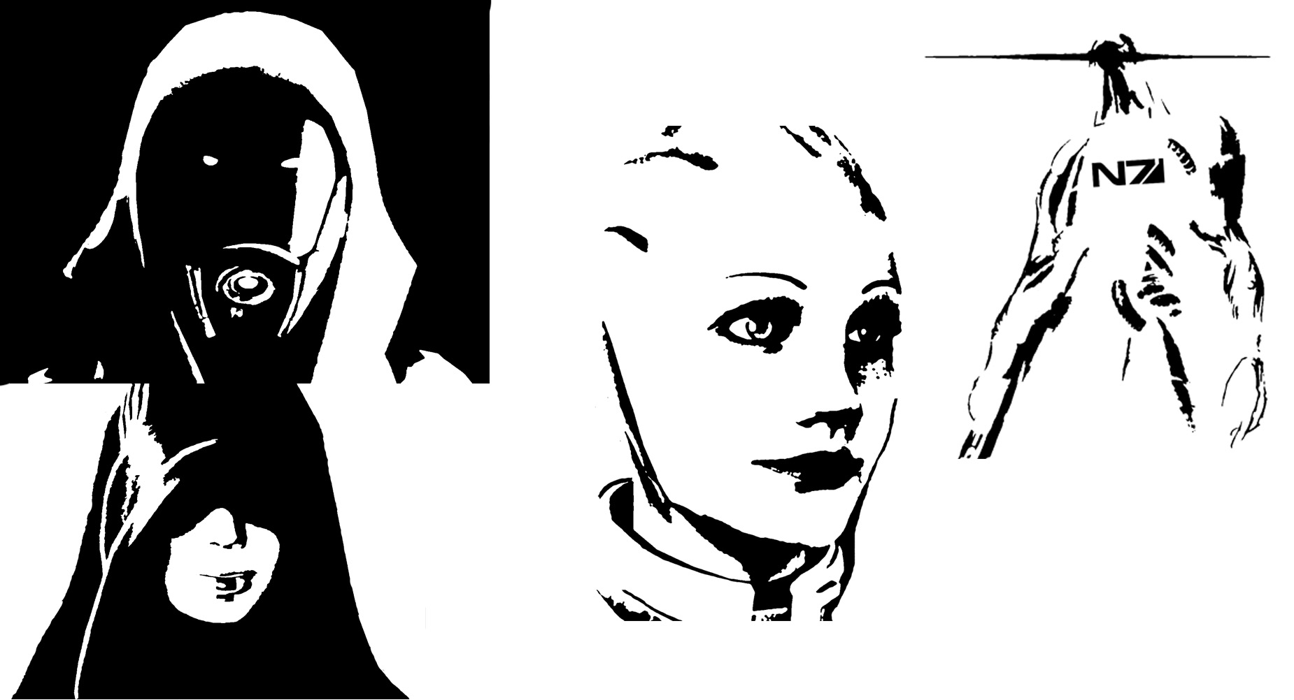 Mass Effect Stencil Cutouts