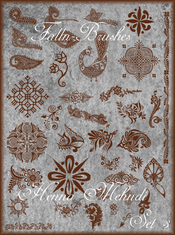 Henna Mehndi Brushes Set 3 by Falln-Stock on DeviantArt