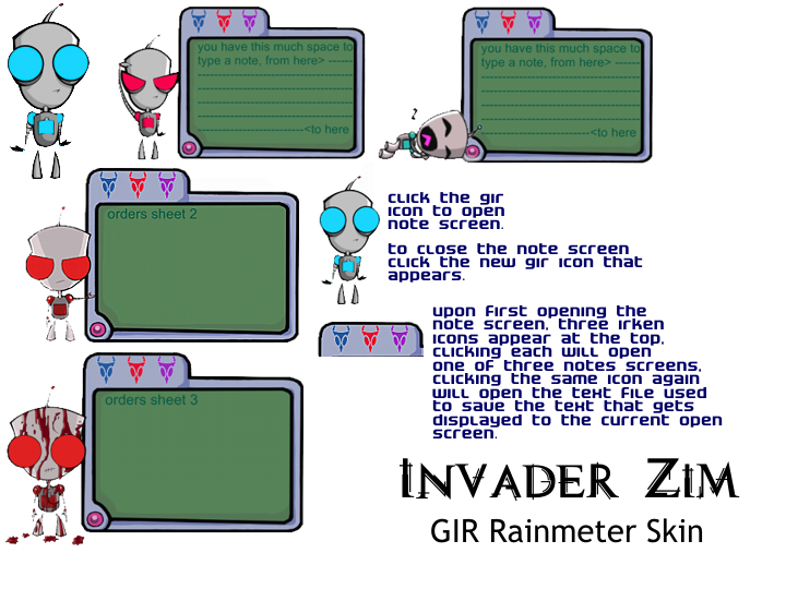 Invader Zim  Rainmeter GIR SKIN