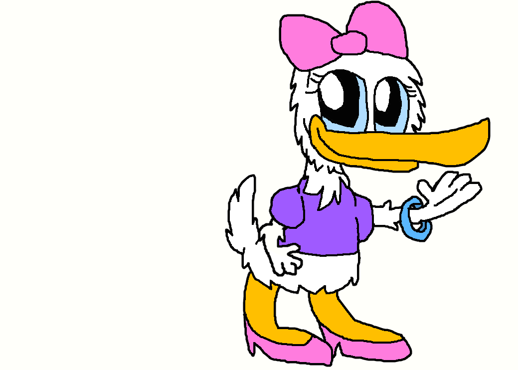 Disney Character Drawing of Daisy Duck by LaceyPowerPuffGirl on DeviantArt