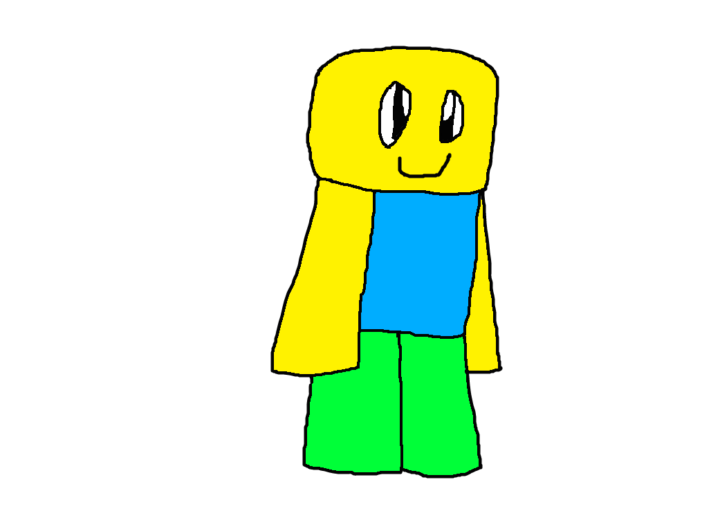 How to draw Noob from Roblox 