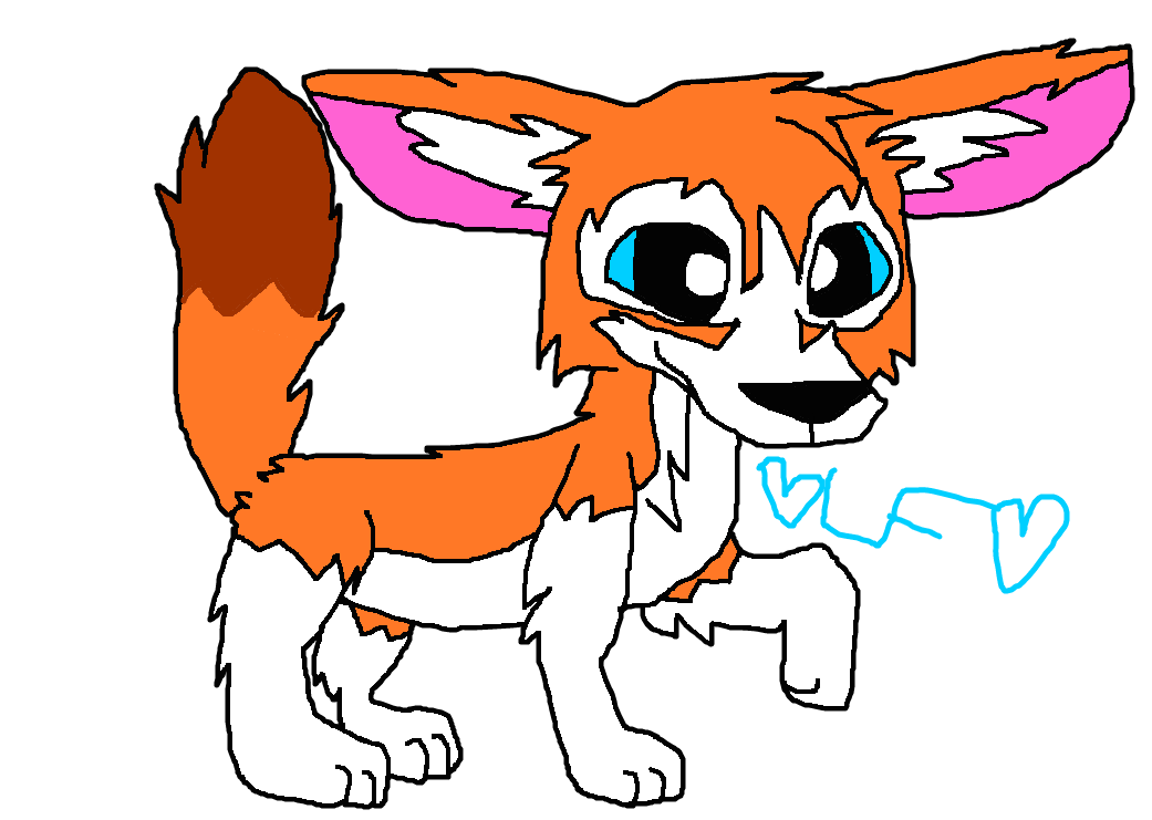 A SUPER CUTE Drawing of a Fennec Fox by LaceyPowerPuffGirl on DeviantArt