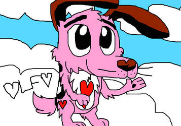 Care Bears Drawing of Courage the Dog