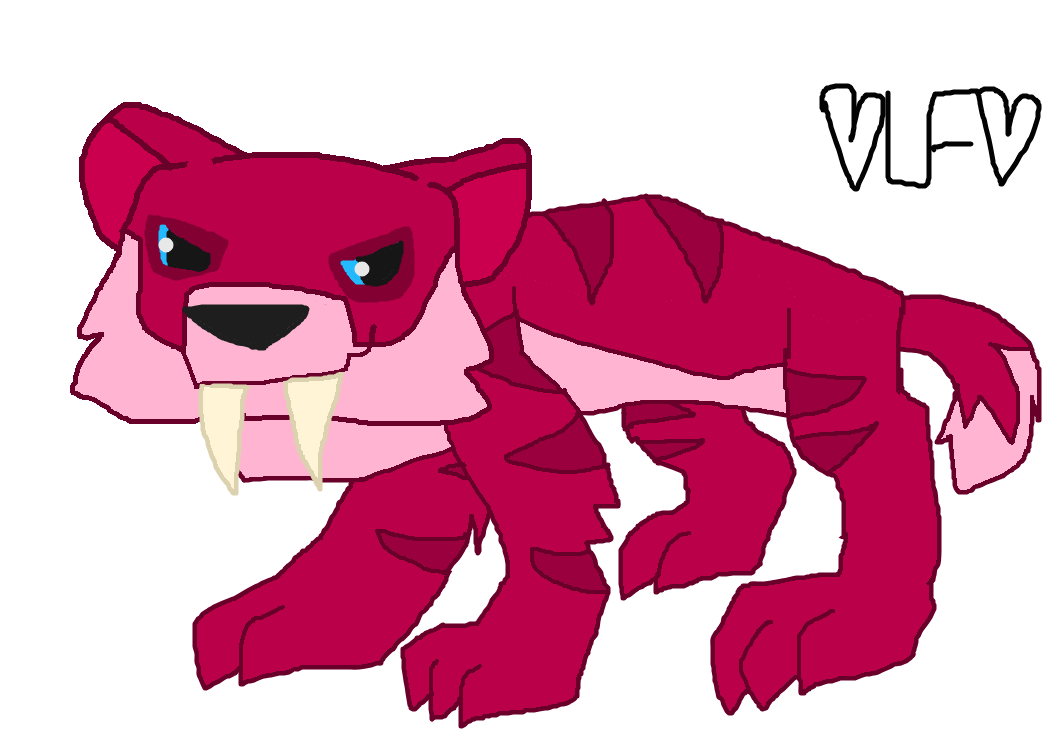Just an Animal Jam Drawing Sabertooth Tiger by LaceyPowerPuffGirl on