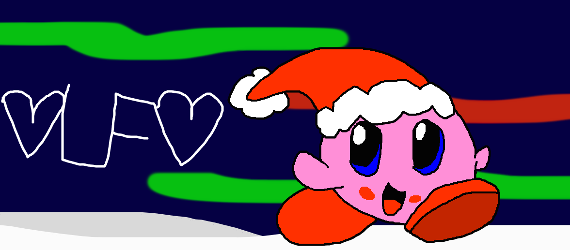 Christmas Drawing of Kirby by LaceyPowerPuffGirl on DeviantArt